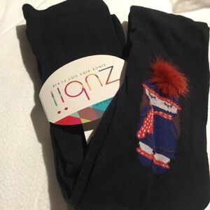 SALE. BUY 3/$10. NWT. Size 12 Girls Tights Black w/Cute Girl